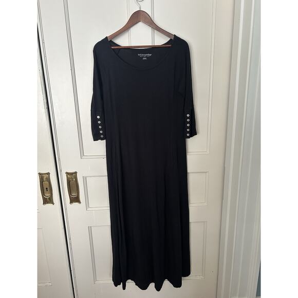 Soft Surroundings Dresses & Skirts - Soft Surroundings Modest Maxi Dress Womens Size Medium Black Minimalist Neutral